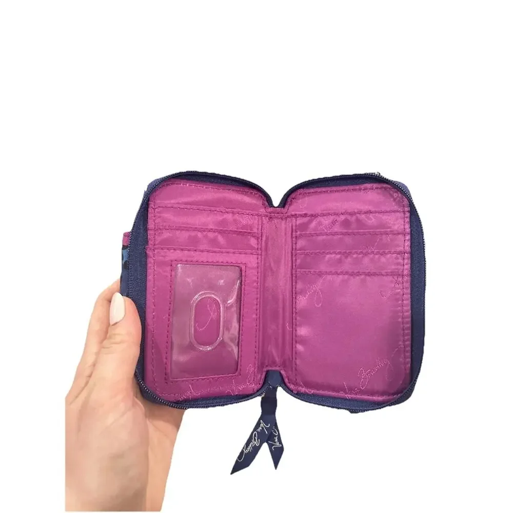 Vera Bradley African Violet Floral Zip Around Wrist Wallet. Snap And Zipper - Picture 5 of 8